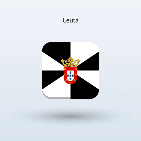 Icono de bandera de Ceuta — Archivo Imágenes Vectoriales