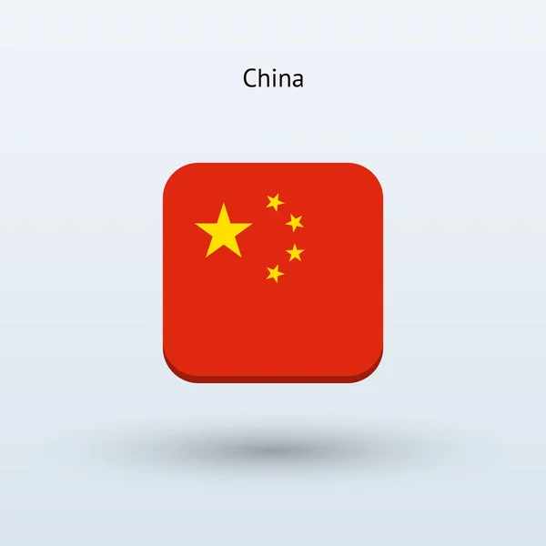 China icono de la bandera — Archivo Imágenes Vectoriales