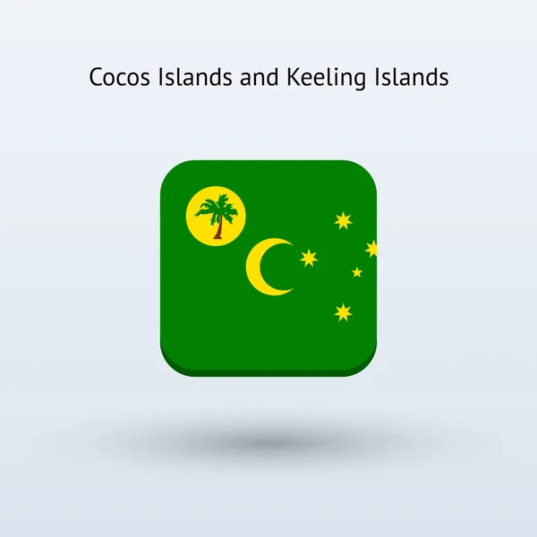 Cocos e Isole Keeling icona della bandiera — Vettoriale Stock