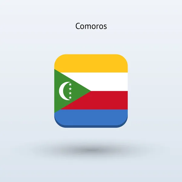 Ícone da bandeira das Comores — Vetor de Stock