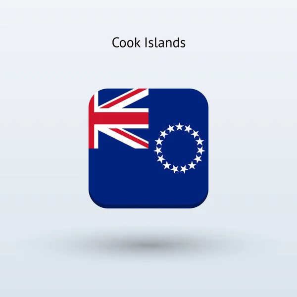 Cooköarna flaggikonen — Stock vektor