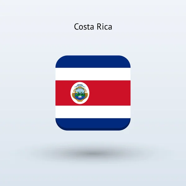 Het pictogram van de vlag van Costa rica — Stockvector