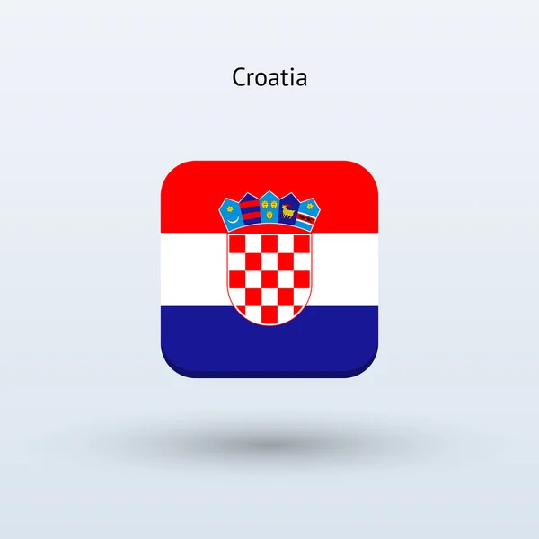 Icono de bandera de Croacia — Archivo Imágenes Vectoriales