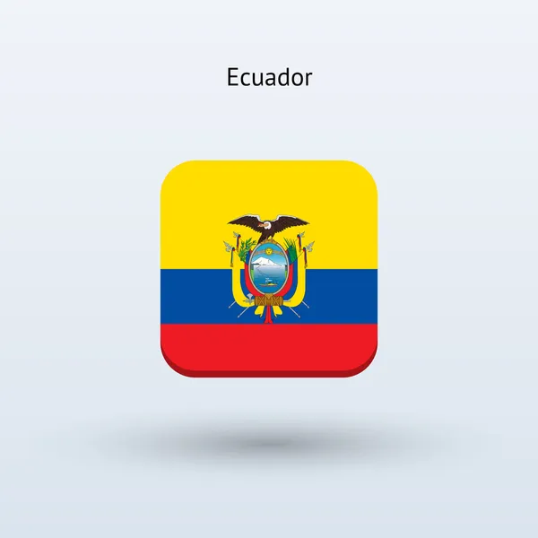 Ecuador flaggikonen — Stock vektor