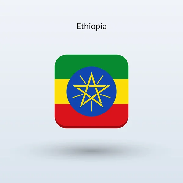 Etiópia Ícone da bandeira — Vetor de Stock