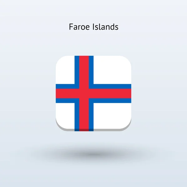 Pictogram van de vlag van de Faeröer — Stockvector