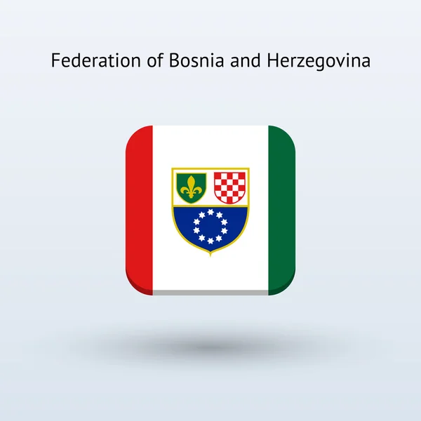 Bandera de Bosnia y Herzegovina icono — Vector de stock