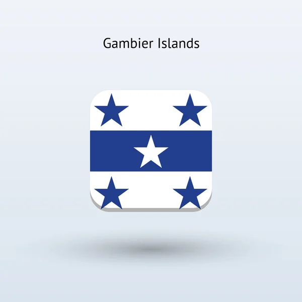 Icône drapeau des îles Gambier — Image vectorielle