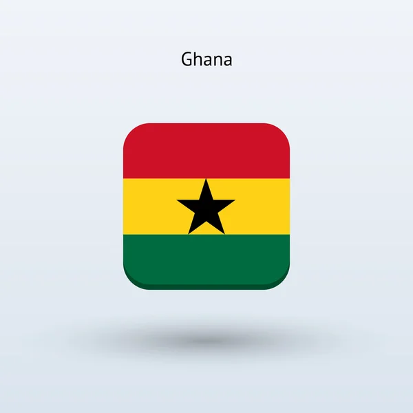 Ghana flag icon — Stock Vector