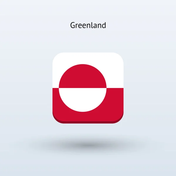 Het pictogram van de vlag van Groenland — Stockvector