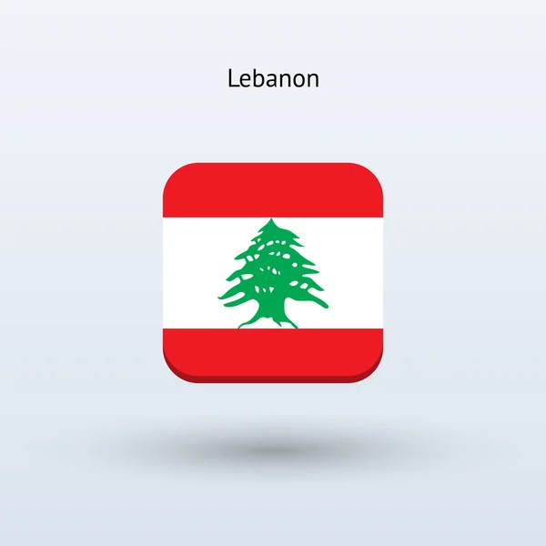 Ikona příznaku Libanon — Stockový vektor