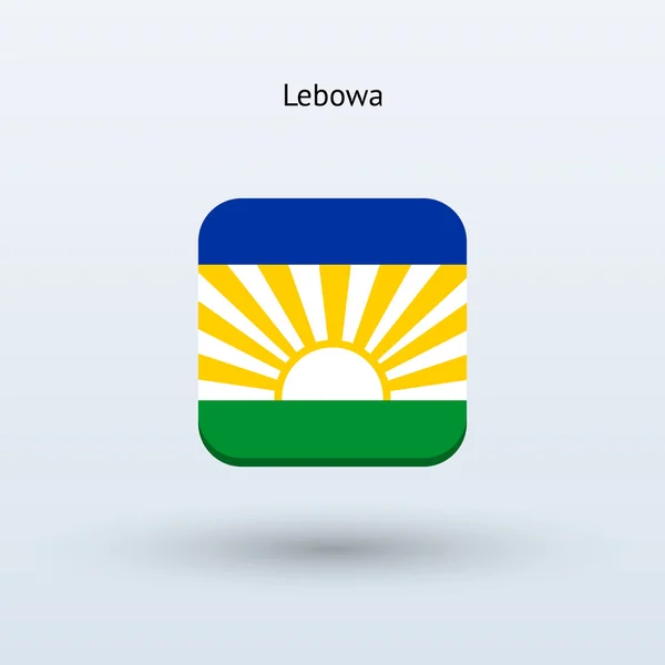 Lebowa icono de la bandera — Vector de stock