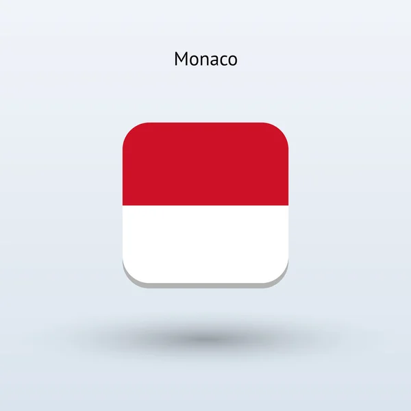 Monaco flaggikonen — Stock vektor