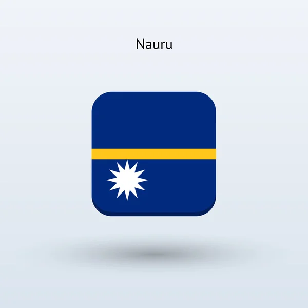 Icona della bandiera Nauru — Vettoriale Stock