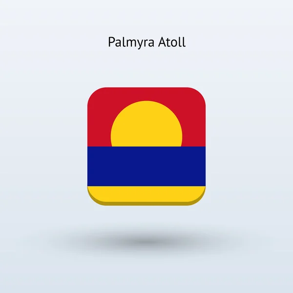 Icône drapeau de l'atoll de Palmyre — Image vectorielle