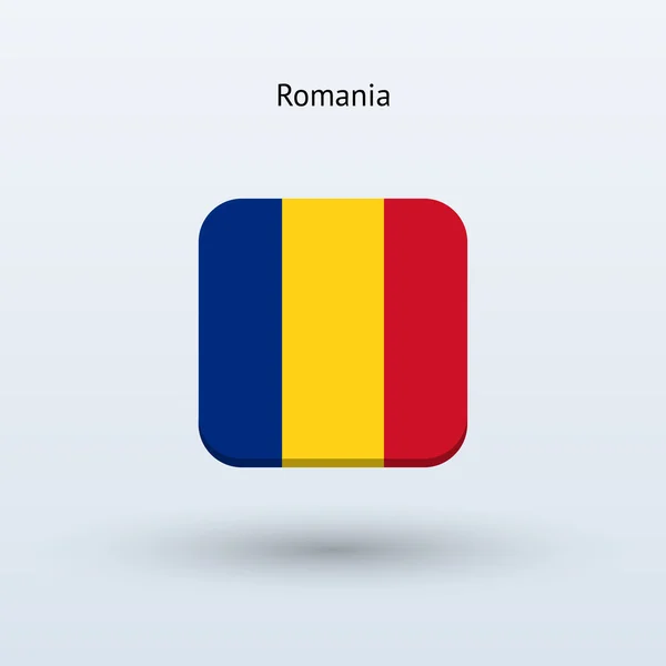 Romania icona della bandiera — Vettoriale Stock