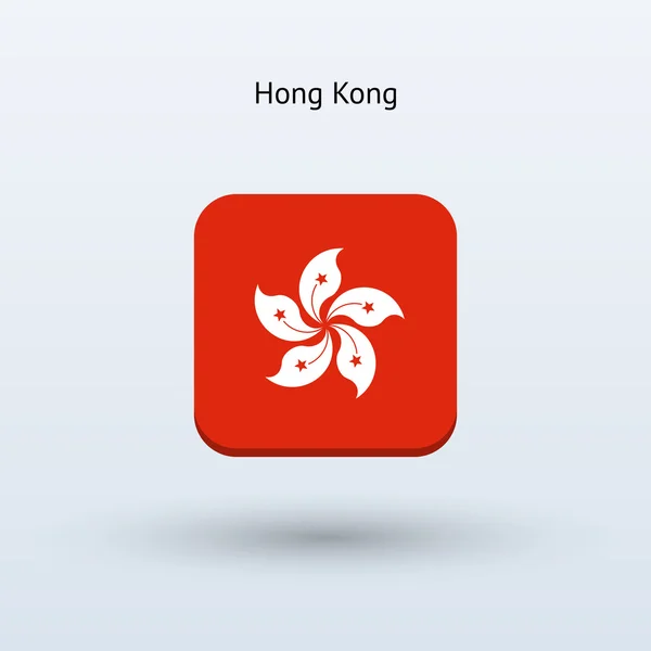 Hong Kong icono de la bandera — Vector de stock