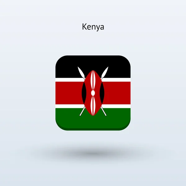 Icône drapeau Kenya — Image vectorielle