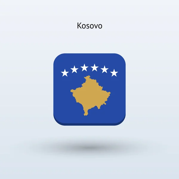 Bandera de Kosovo icono — Vector de stock