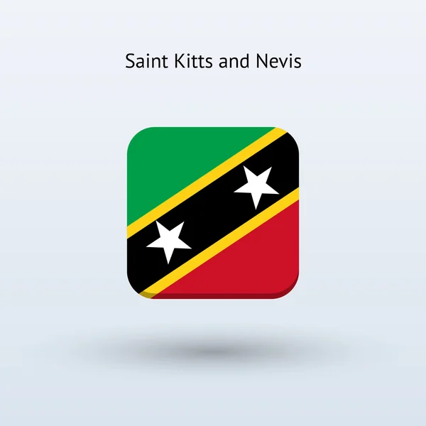 Het pictogram van de vlag van Saint kitts en nevis — Stockvector