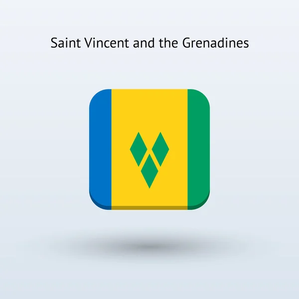Saint Vincent and the Grenadines flag icon — Stock Vector