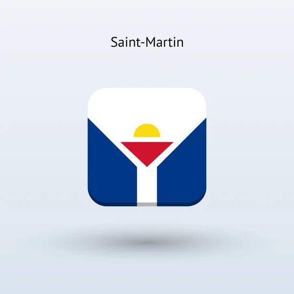 Saint-Martin flag icon — Stock Vector