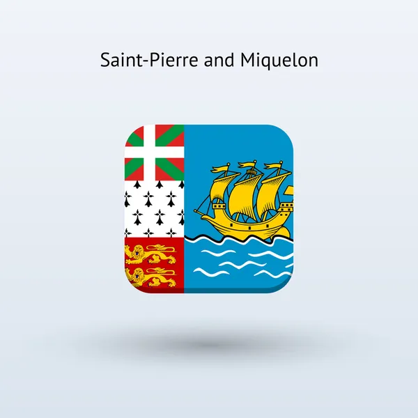 Ícone de bandeira de Saint-Pierre e Miquelon —  Vetores de Stock