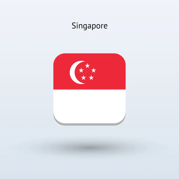 Singapore flaggikonen — Stock vektor