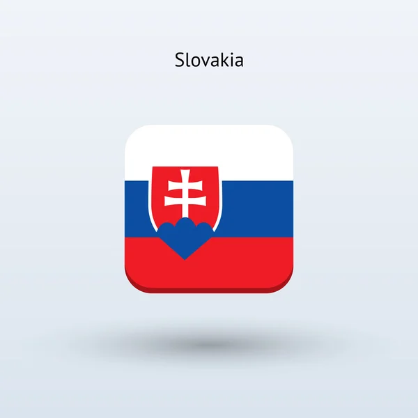 Slovacchia Icona della bandiera — Vettoriale Stock