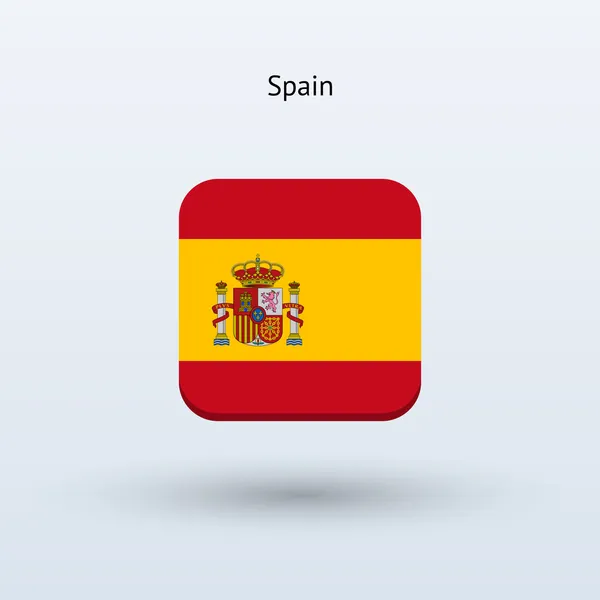 Spanien flaggikonen — Stock vektor