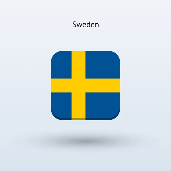 Sverige flaggikonen — Stock vektor