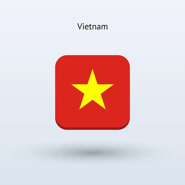 Ikon bendera Vietnam - Stok Vektor