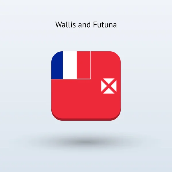 Wallis y Futuna icono de la bandera — Archivo Imágenes Vectoriales