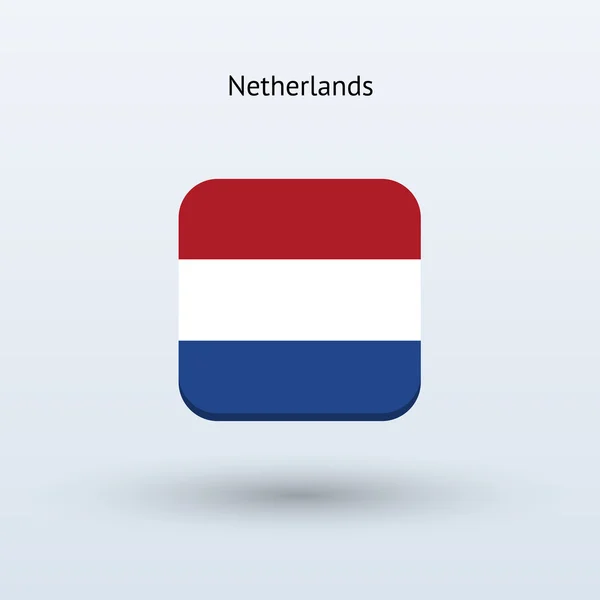 Het pictogram van de vlag van Nederland — Stockvector