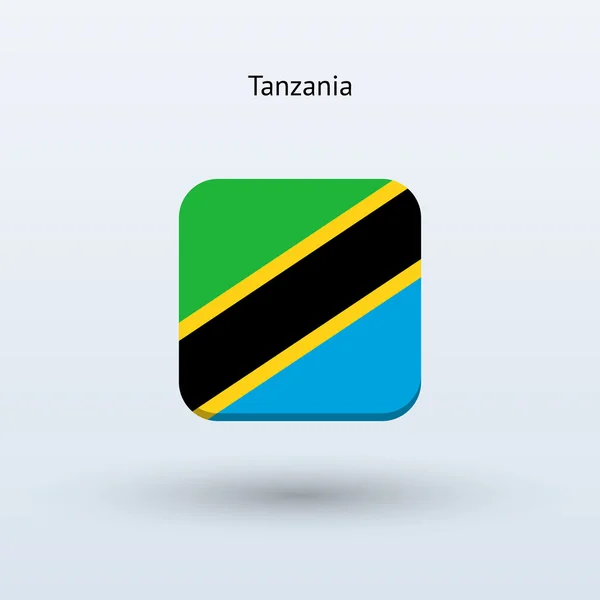 Icône drapeau Tanzanie — Image vectorielle