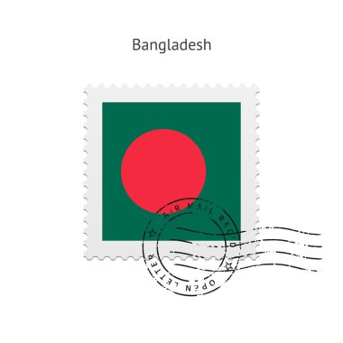 Bangladeş bayrağı posta pulu.