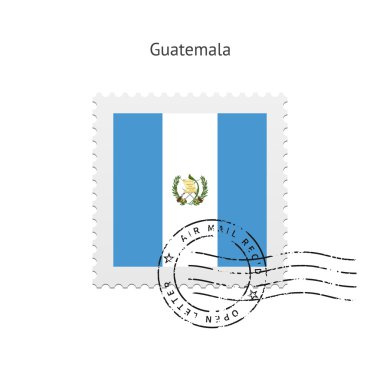 Guatemala bayrağı posta pulu.