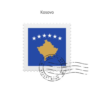Kosova bayrağı posta pulu.