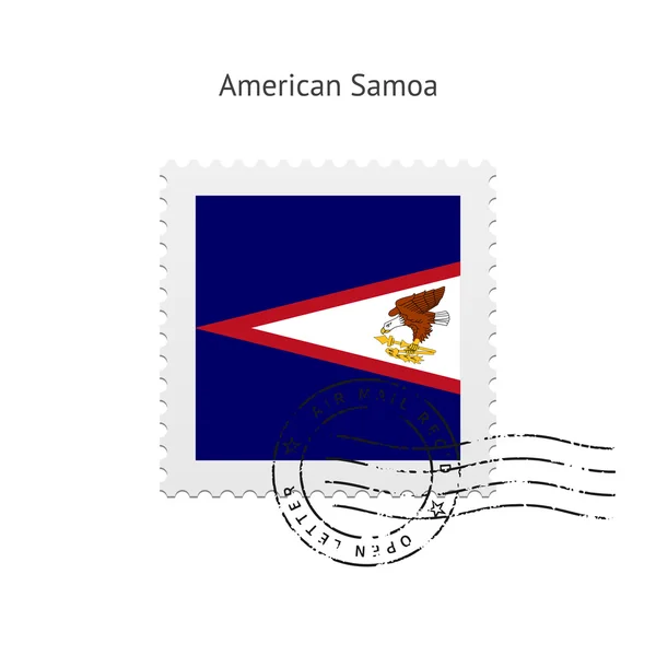 Amerikanska samoa flagga frimärke. — Stock vektor