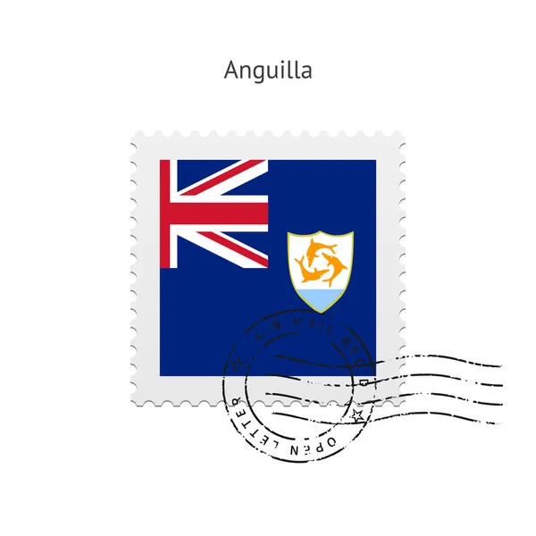 Anguilla Drapeau Timbre-poste . — Image vectorielle