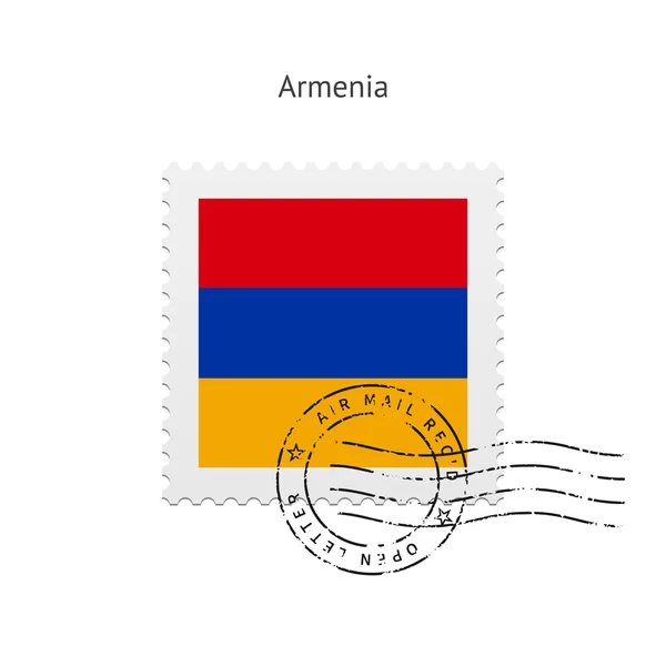 アルメニアの旗の切手. — ストックベクタ