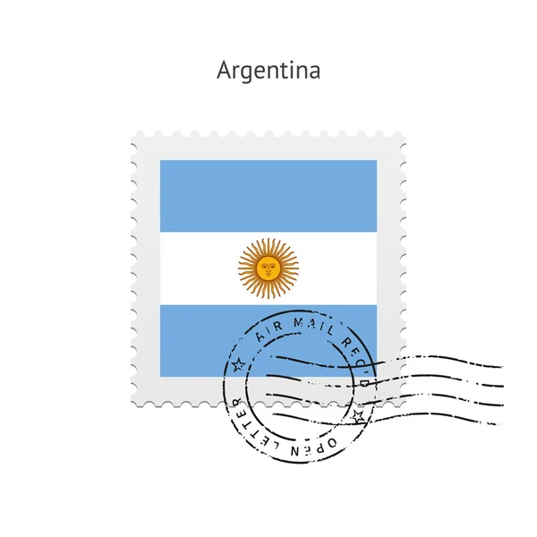 Argentina Flag Postage Stamp. — Stock Vector