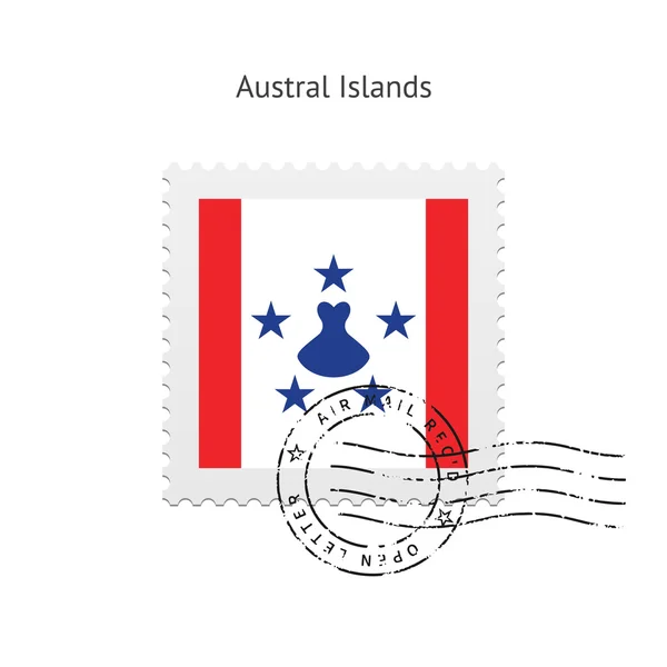 Australia Bandera Postage Stamp . — Vector de stock