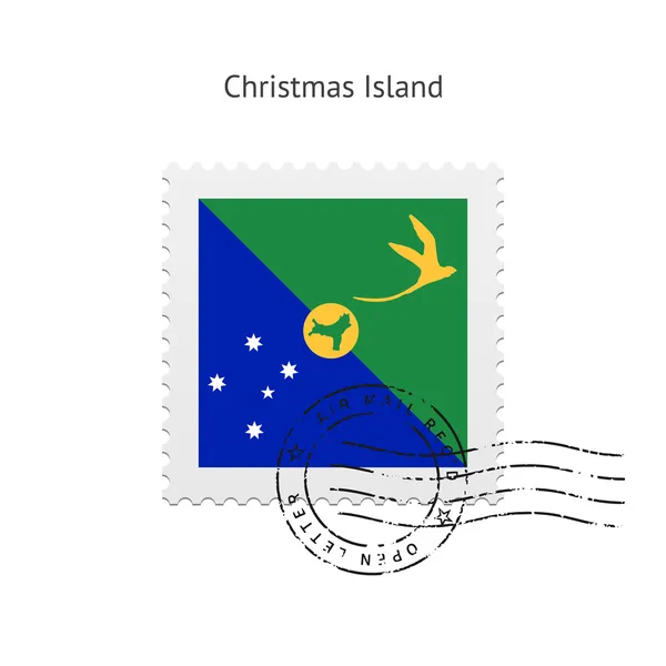 Christmas Island Flag Postage Stamp. — Stock Vector