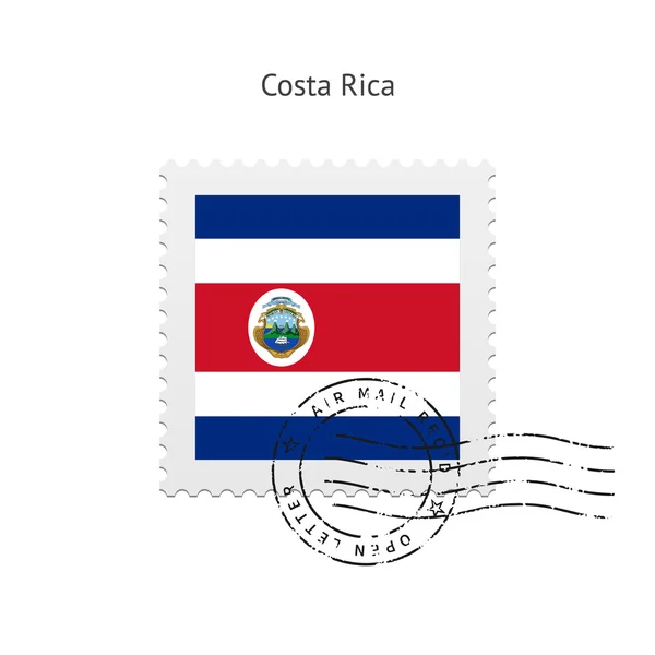 Carimbo de correio de bandeira da Costa Rica . — Vetor de Stock