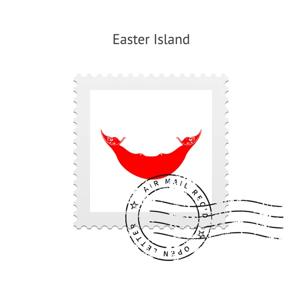 Sello de Bandera de Isla de Pascua . — Vector de stock