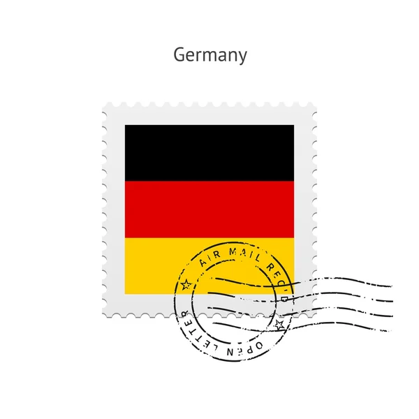 Germany Flag Postage Stamp. — Stock Vector