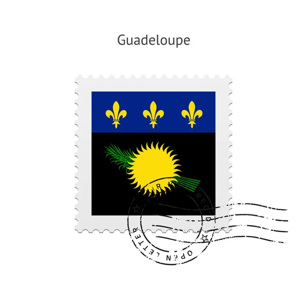 Guadeloupe flagga frimärke. — Stock vektor