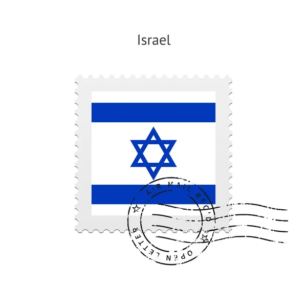 Israels flagga frimärke. — Stock vektor