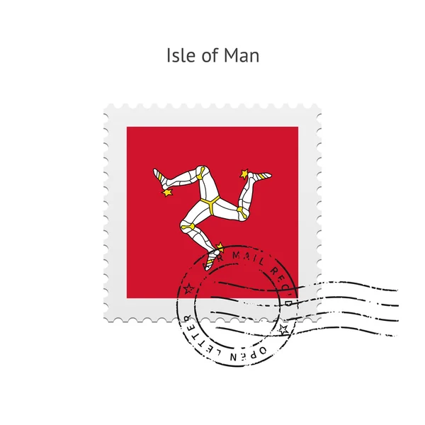 Isle of Man Flag Postage Stamp. — Stock Vector